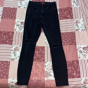 Guess black bling skinny jeans